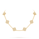 Vintage Alhambra 10 Motifs Necklace with Diamonds