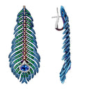 Plume de Paon pendant earrings
