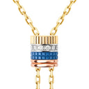 Quatre Blue Edition Tie Necklace, large model