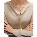 Quatre White Edition Tie Necklace, large model