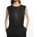 Quatre Blue Edition Tie Necklace, Small Model