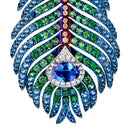 Plume de Paon pendant earrings