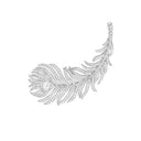 Plume de Paon Hair Ornament White Gold Diamond