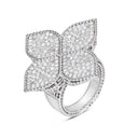 Princess Flower Ring in 18k Gold with Diamonds