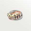 Belle Vante Trinity Ring Lacquer Semi-Paved with Diamonds
