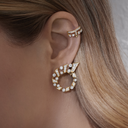 Fifth Avenue Diamond Post Earrings Yellow Gold Diamond
