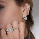 White Gold Diamond Post Earrings