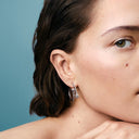 Small Yellow Gold Diamond Hoop Earrings