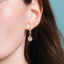 Cleo Rev Midi Full Diamond Drop Earrings White Gold Diamond