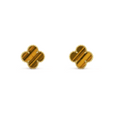 Belle Vante Earrings Tiger Eye 18K Yellow Gold