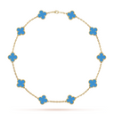 Belle Vante Necklace 10 Motifs Agate 18K Yellow Gold
