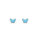Belle Vante Butterfly Earrings Turquoise 18K White Gold