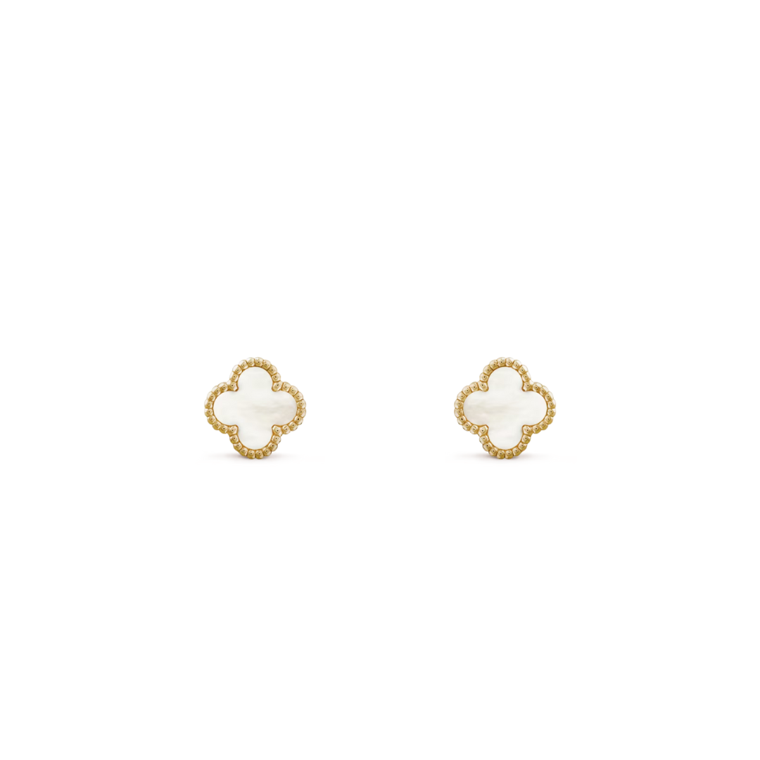 Belle Vante Earrings Mother-Of-Pearl 18K Yellow Gold