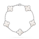 Belle Vante Bracelet 5 Motifs Mother-Of-Pearl 18K White Gold