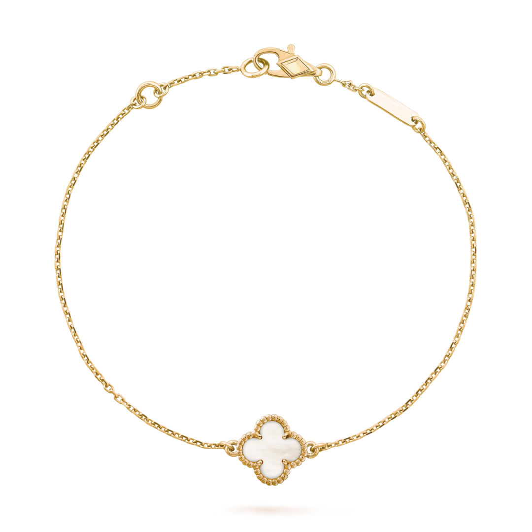 Belle Vante Bracelet 1 Motif Mother-Of-Pearl 18K Yellow Gold