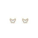 Belle Vante Butterfly Earrings Mother-Of-Pearl 18K Yellow Gold