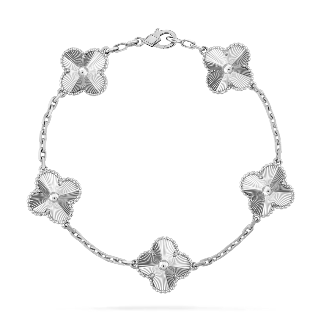 Belle Vante Bracelet 5 Motifs 18K White Gold
