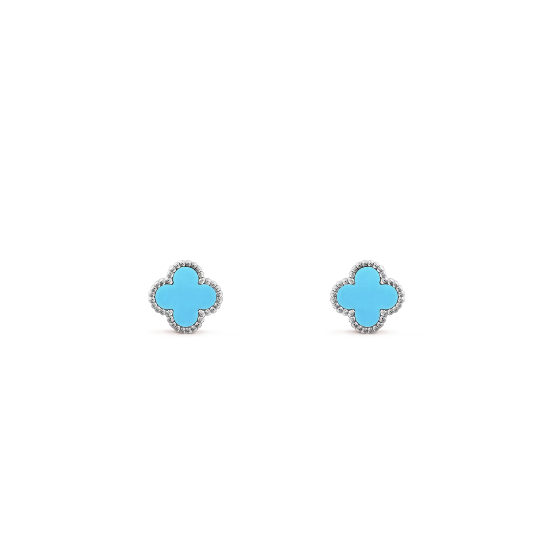 Belle Vante Earrings Turquoise 18K White Gold