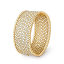 Perlée Diamonds Cuff Medium Bracelet with Diamond