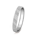 Perlée Diamonds 5-Row Bracelet in 18K White Gold with Diamonds