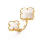 Magic Alhambra Between the Finger Ring in 18K Yellow Gold with Mother-of-Pearl
