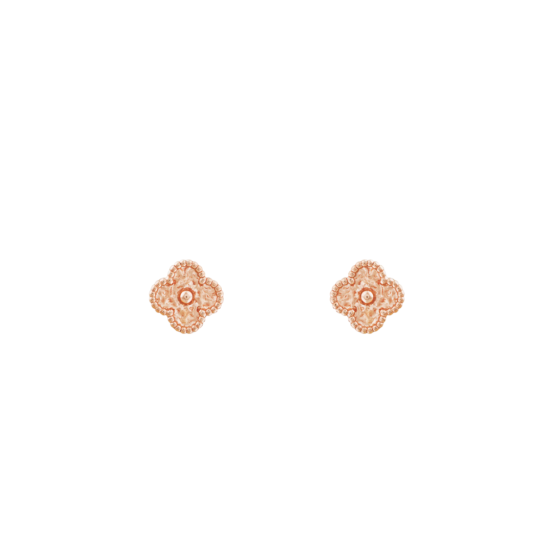 Belle Vante Earrings Embossed 18K Rose Gold