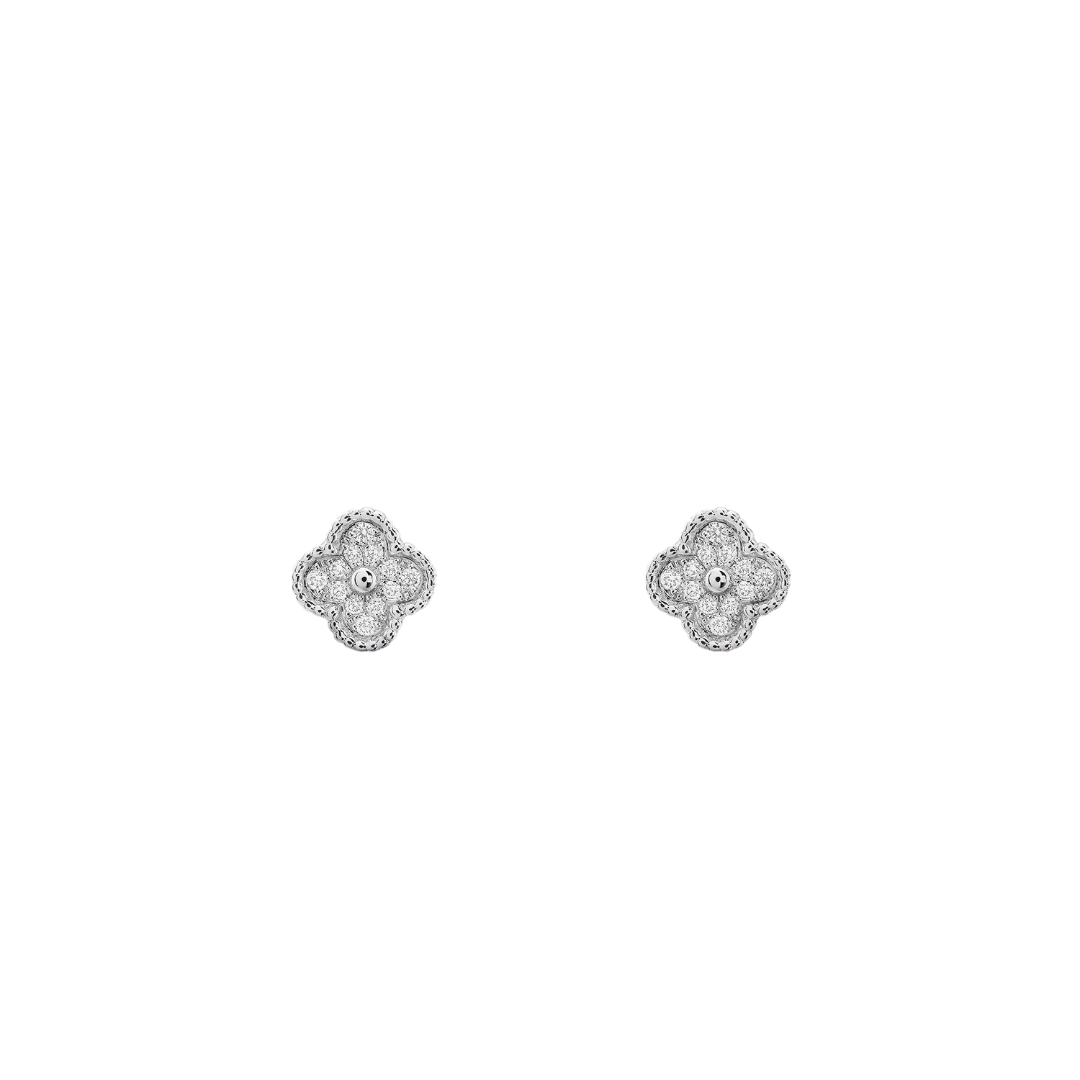 Belle Vante Earrings Full Diamonds 18K White Gold