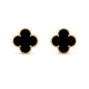 Magic Alhambra Earrings in 18K Yellow Gold with Onyx