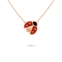 Lucky Spring Open Wings Ladybug Pendant in 18K Rose Gold