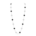 Vintage Alhambra 20 Motifs Long Necklace in 18K White Gold